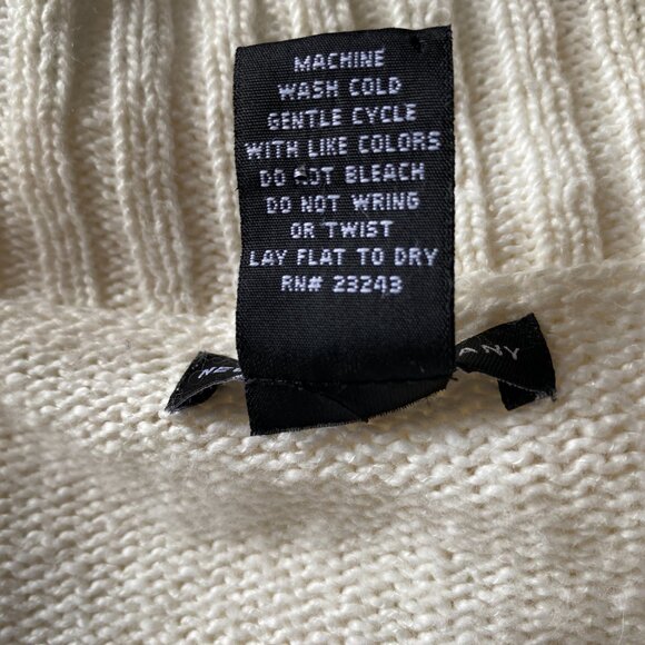 New York & Company women's medium ivory cream soft long sleeve stretchy cardigan - Picture 10 of 10